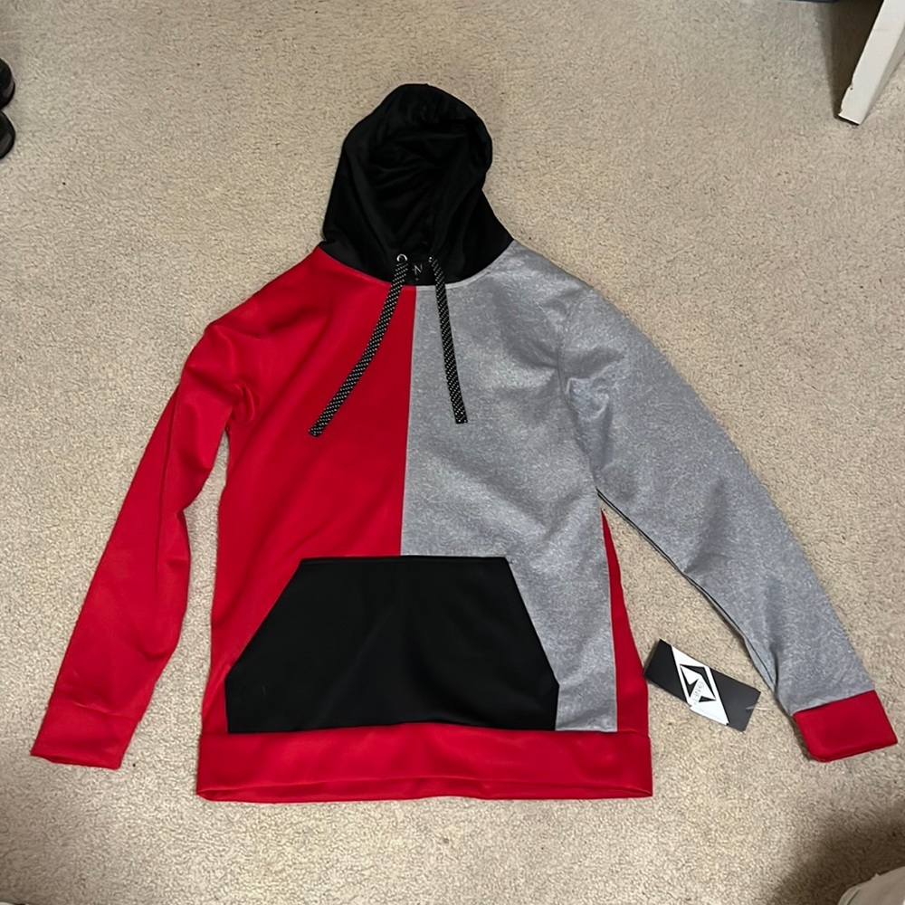 G-Net Small Hoodie, Gray and Red Colors, NEVER WORN